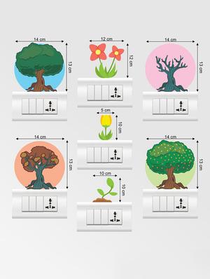 Wall Decals ' Color Switch Board Combo Wall stickers (PVC Vinyl) - 15730204 - Standard Image - 3