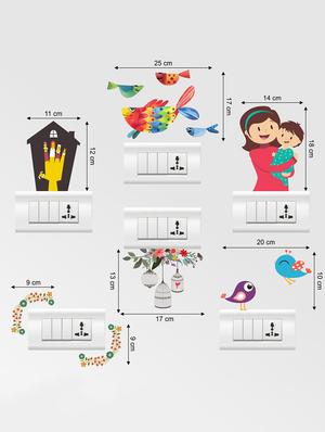 Wall Decals ' Color Switch Board Combo Wall stickers (PVC Vinyl) - 15730206 - Standard Image - 3