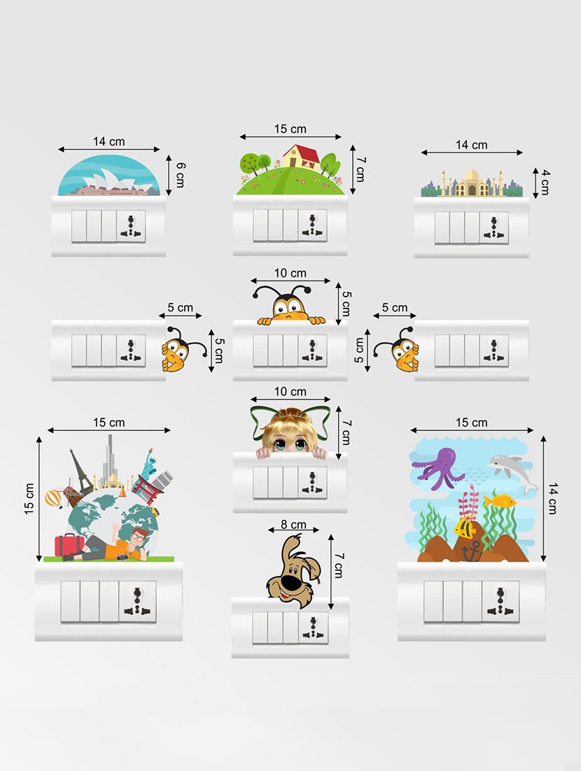 Wall Decals ' Color Switch Board Combo Wall stickers (PVC Vinyl) - 15730208 - Zoom Image - 3