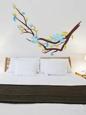 Wall Decals ' Blue Flower Sticker ' Wall stickers (PVC Vinyl) - 15730242 - Standard Image - 3