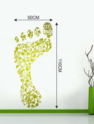 Wall Decals ' Carbon Foot Print ' Wall stickers (PVC Vinyl) - 15730246 - Standard Image - 3