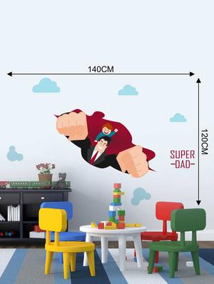 Wall Decals ' Super Dad ' Wall stickers (PVC Vinyl) - 15730258 - Standard Image - 3