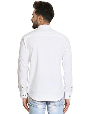 white cotton casual shirt - 15730291 - Standard Image - 3