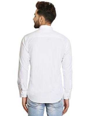 white cotton casual shirt - 15730293 - Standard Image - 3