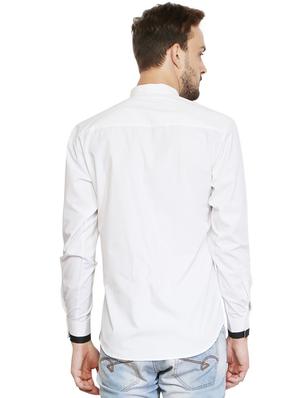 white cotton casual shirt - 15730296 - Standard Image - 3