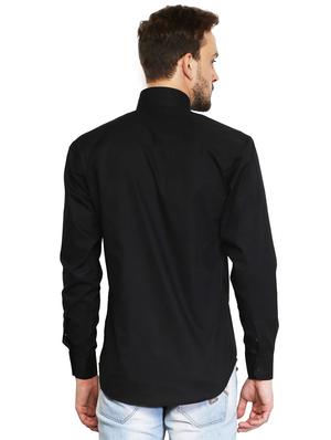 black cotton casual shirt - 15730297 - Standard Image - 3