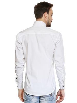white cotton casual shirt - 15730298 - Standard Image - 3