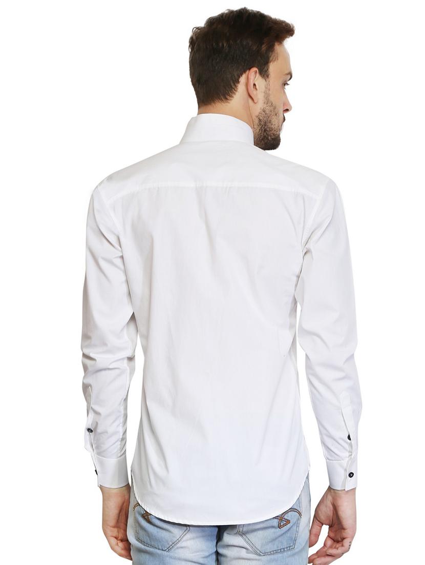 white cotton casual shirt - 15730298 - Zoom Image - 3