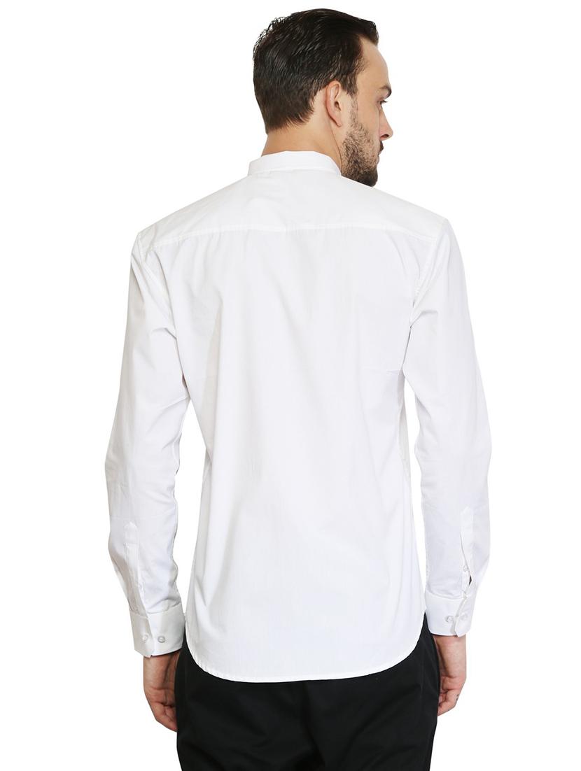 white cotton casual shirt - 15730300 - Zoom Image - 3