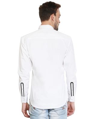 white cotton casual shirt - 15730302 - Standard Image - 3