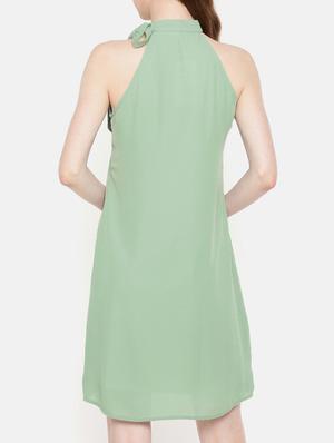 tie up neck a-line dress - 15730312 - Standard Image - 3