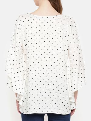 flared sleeved heart print tunic - 15730324 - Standard Image - 3