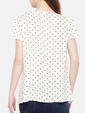 tulip sleeved overlap front top - 15730325 - Standard Image - 3