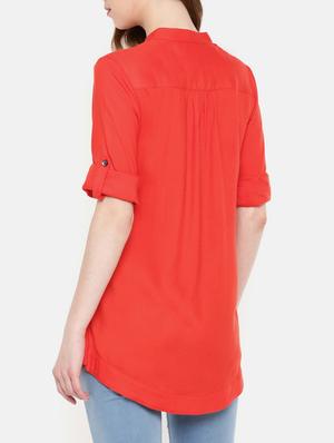 pintucked button detail tunic - 15730334 - Standard Image - 3