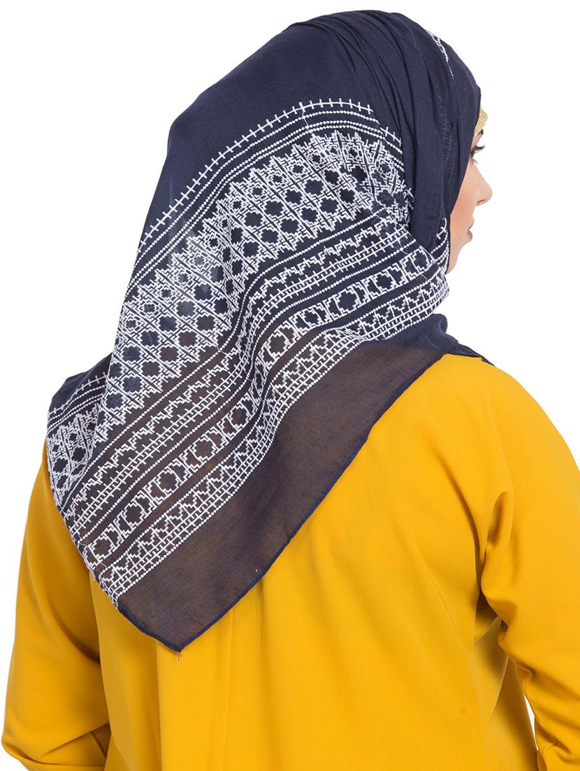 blue cotton stole - 15730370 - Zoom Image - 3