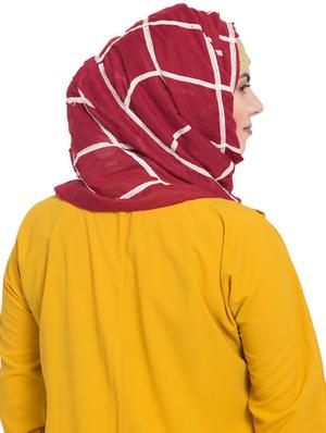 red cotton stole - 15730372 - Standard Image - 3