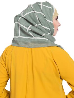 green cotton stole - 15730379 - Standard Image - 3