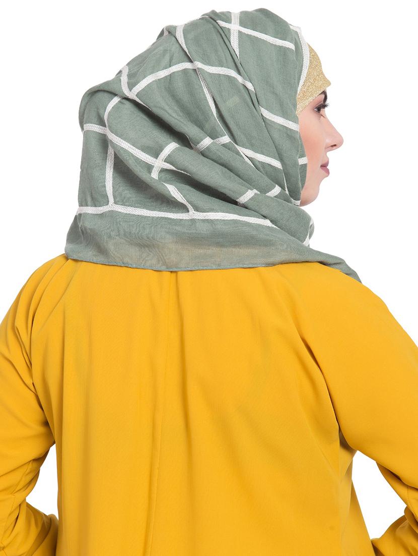 green cotton stole - 15730379 - Zoom Image - 3