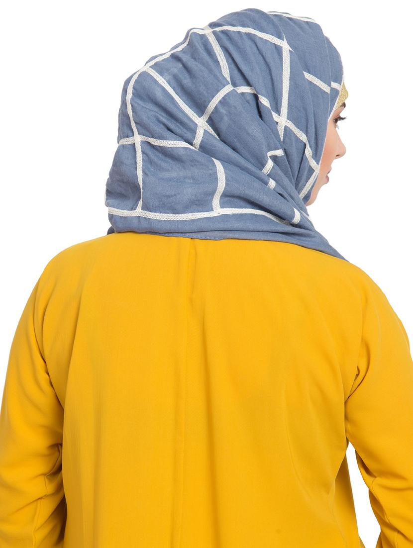 blue cotton stole - 15730381 - Zoom Image - 3
