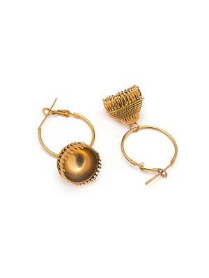 gold tone jhumka - 15730448 - Standard Image - 3
