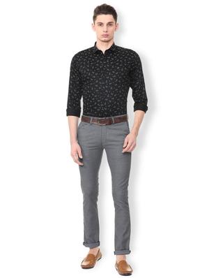 grey cotton blend chinos - 15730831 - Standard Image - 3