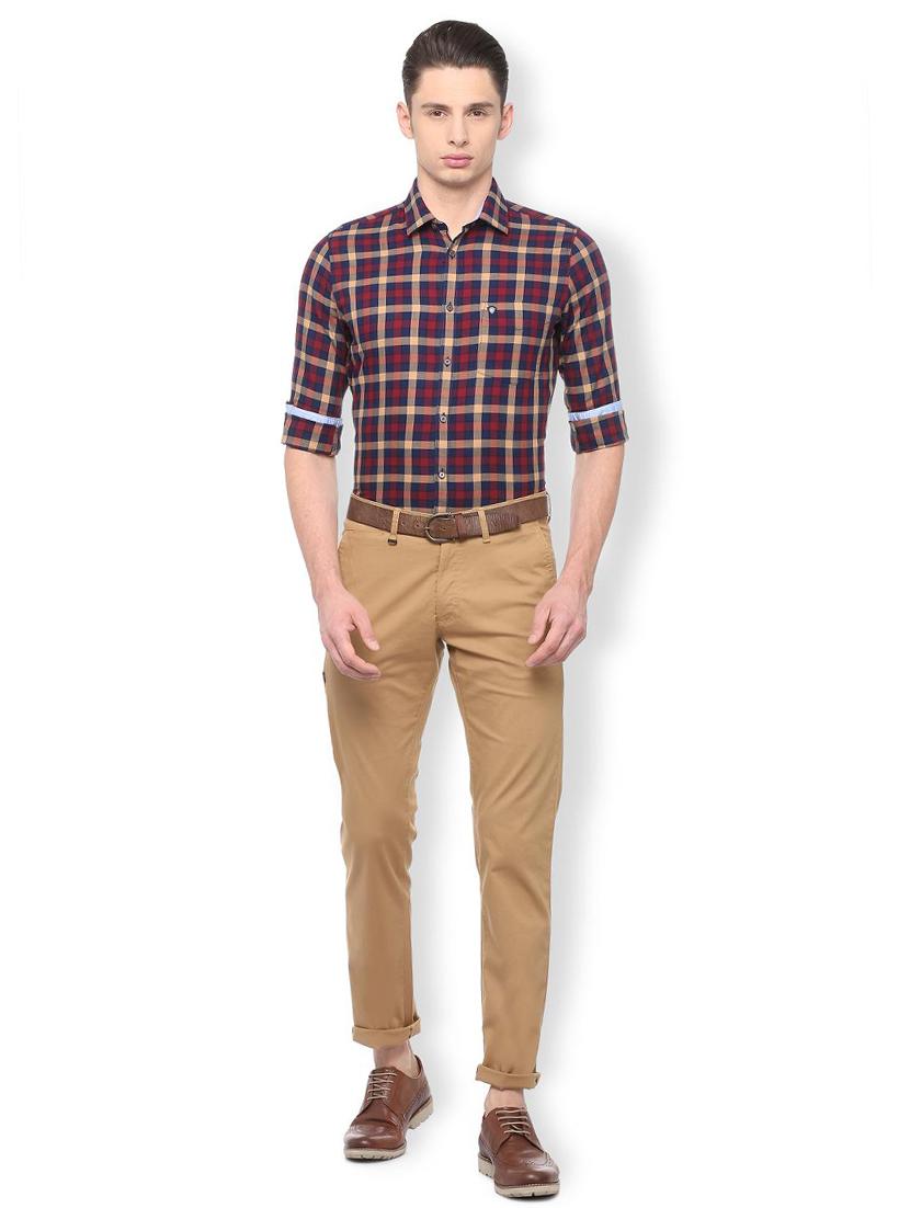 brown cotton blend chinos - 15730838 - Zoom Image - 3
