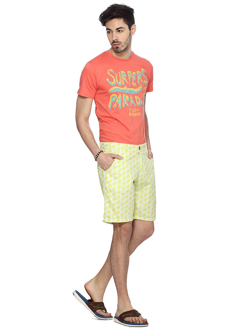 yellow cotton shorts - 15730845 - Zoom Image - 3