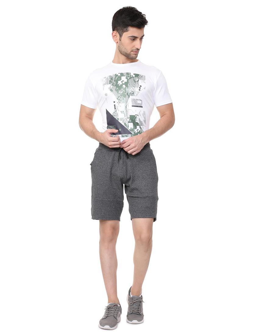 grey cotton blend shorts - 15730849 - Zoom Image - 3