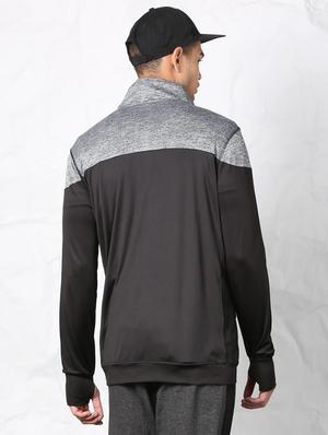 grey polyester color block sweatshirt - 15730857 - Standard Image - 3