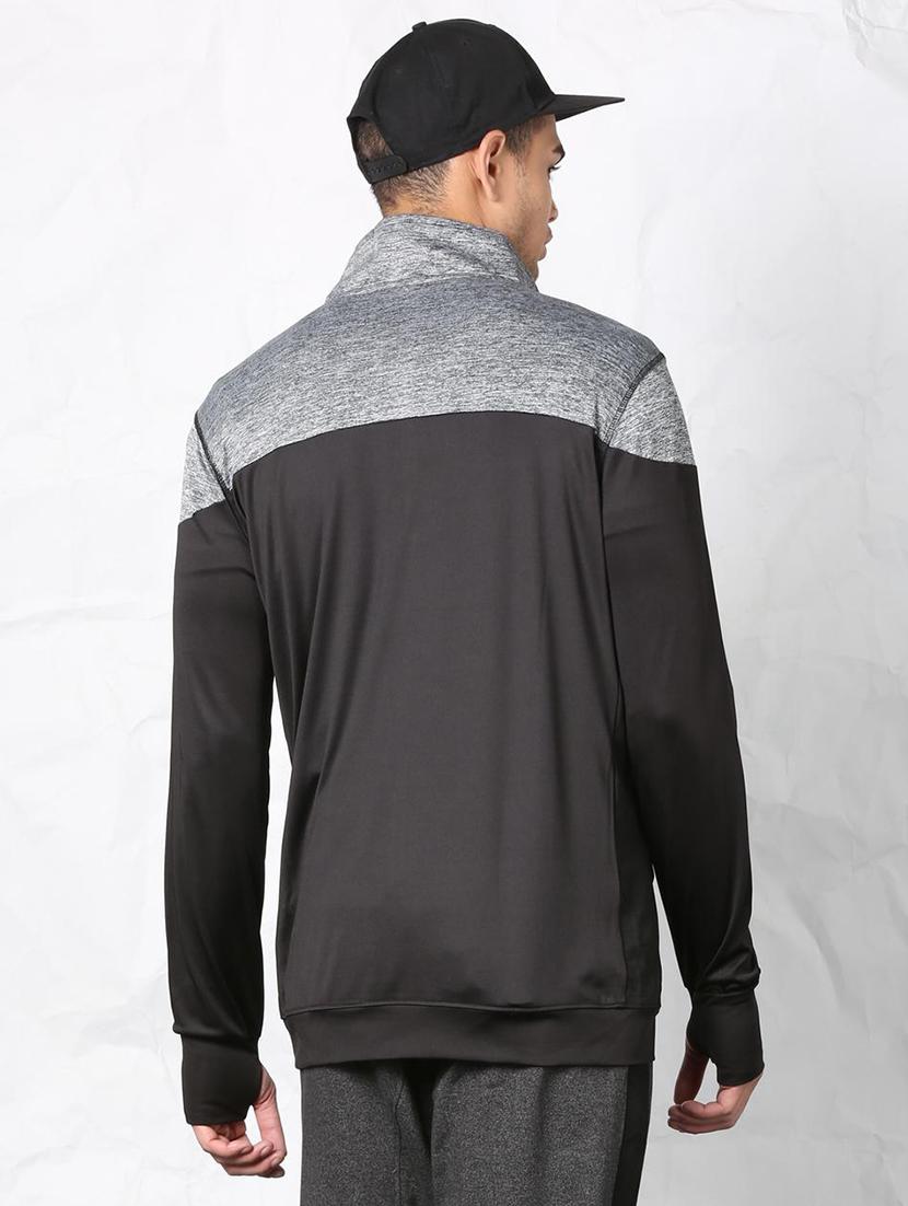 grey polyester color block sweatshirt - 15730857 - Zoom Image - 3