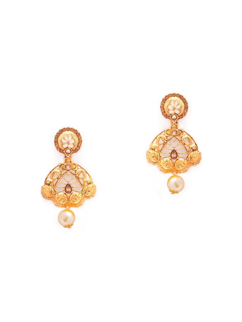 gold metal necklaces and earring - 15731220 - Zoom Image - 3