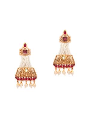 gold metal necklaces and earring - 15731228 - Standard Image - 3