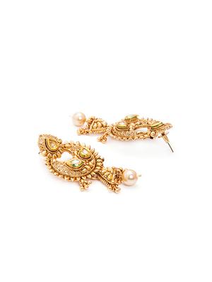 gold metal necklaces and earring - 15731231 - Standard Image - 3