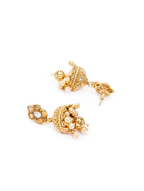 Gold Tone Necklace & Earrings Set - 15731232 - Zoom Image - 3