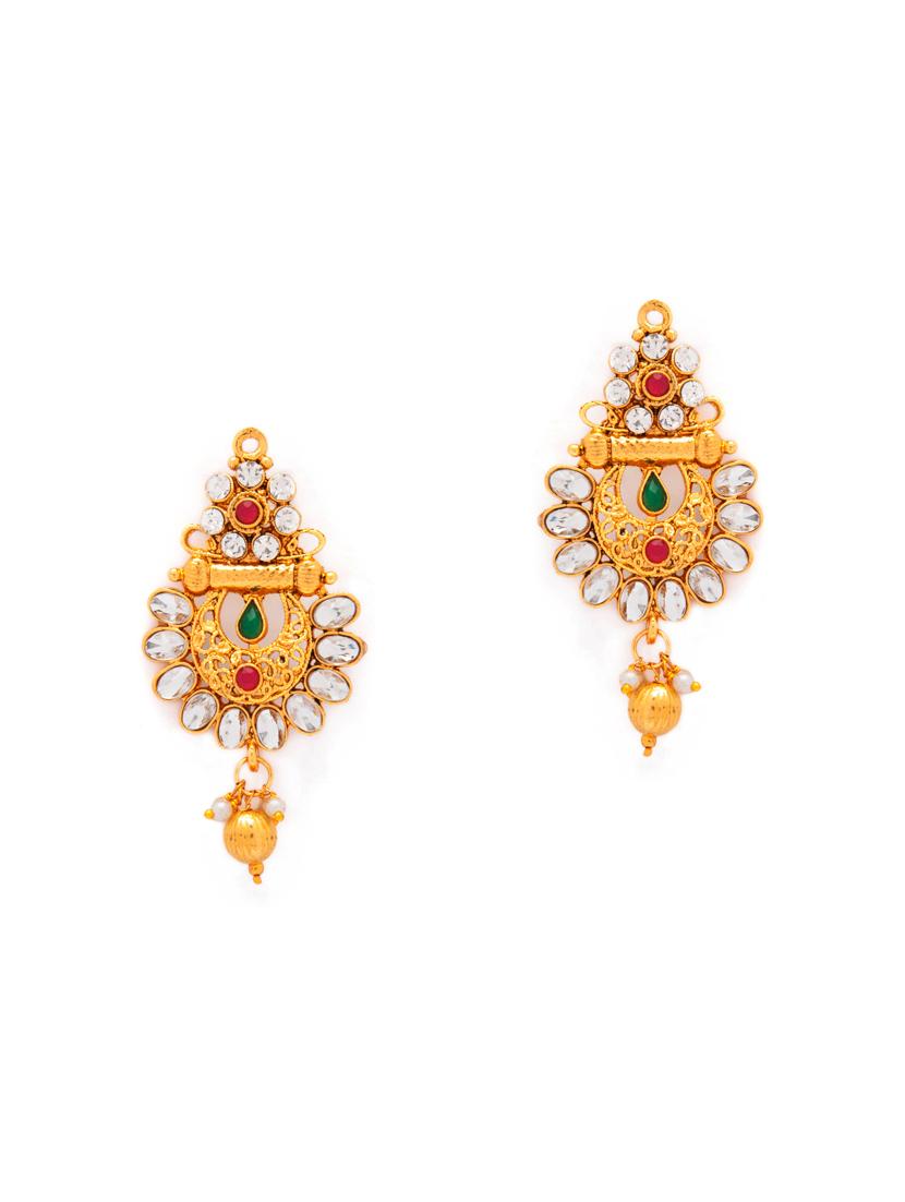 Gold Tone Necklace & Earrings Set - 15731233 - Zoom Image - 3