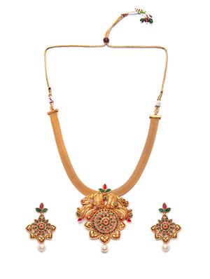 Gold Tone Necklace & Earrings Set - 15731240 - Standard Image - 3