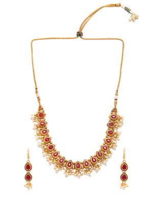 Gold Tone Necklace & Earrings Set - 15731242 - Standard Image - 3
