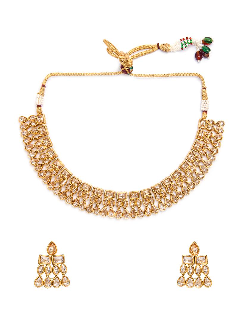 Gold Tone Necklace & Earrings Set - 15731247 - Zoom Image - 3