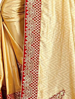 patchwork embroidered saree with blouse - 15731389 - Standard Image - 3