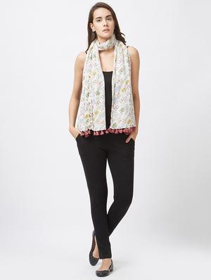 pom-pom lace floral stole - 15731518 - Standard Image - 3