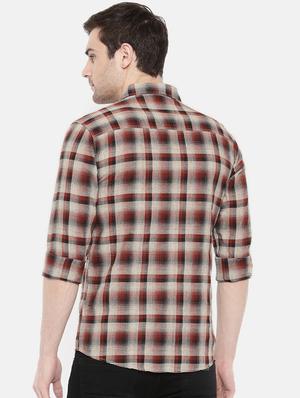 red cotton casual shirt - 15731540 - Standard Image - 3
