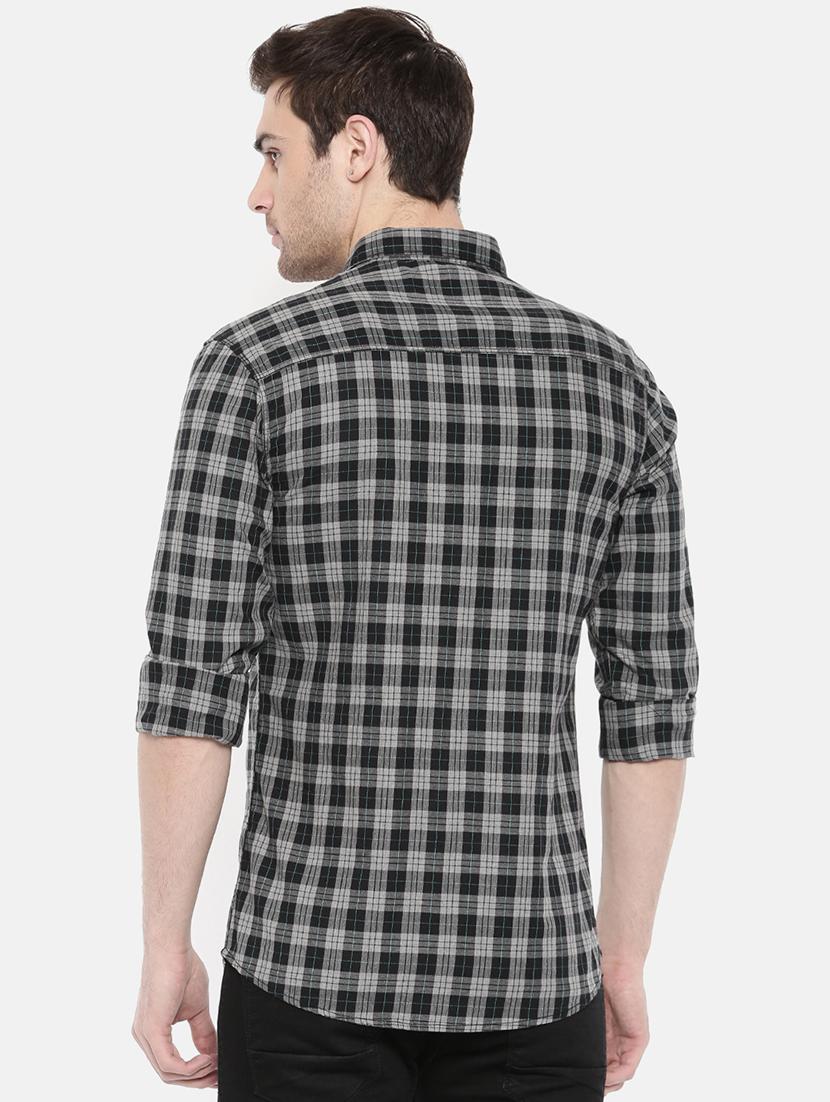black cotton casual shirt - 15731548 - Zoom Image - 3