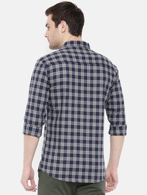 blue cotton casual shirt - 15731549 - Standard Image - 3