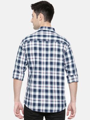 blue cotton casual shirt - 15731550 - Standard Image - 3