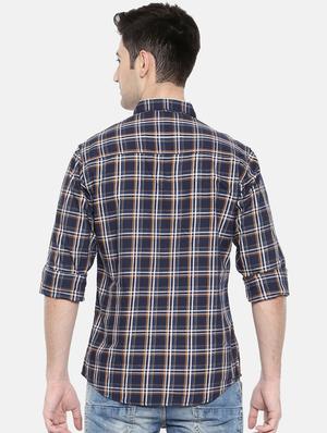 blue cotton casual shirt - 15731554 - Standard Image - 3