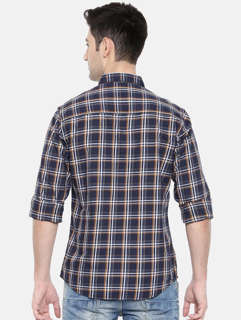 blue cotton casual shirt - 15731554 - Zoom Image - 3