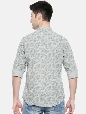 grey cotton casual shirt - 15731555 - Standard Image - 3