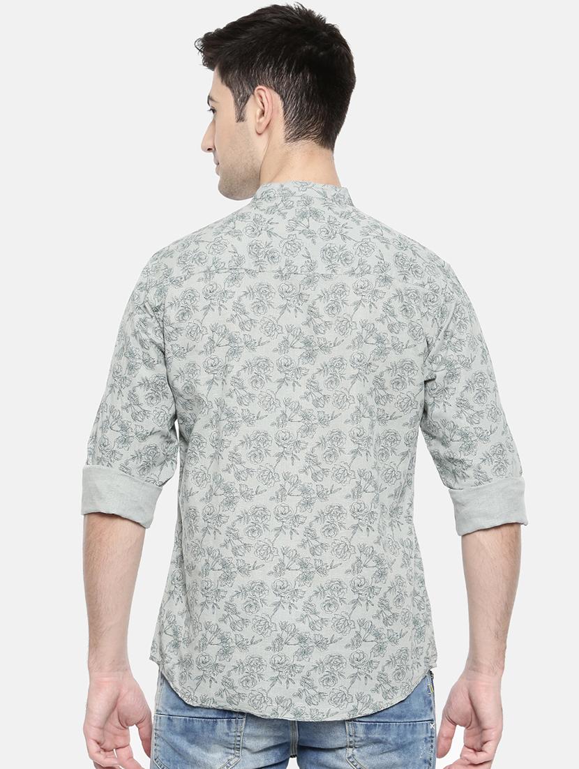 grey cotton casual shirt - 15731555 - Zoom Image - 3