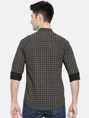 black cotton casual shirt - 15731557 - Standard Image - 3