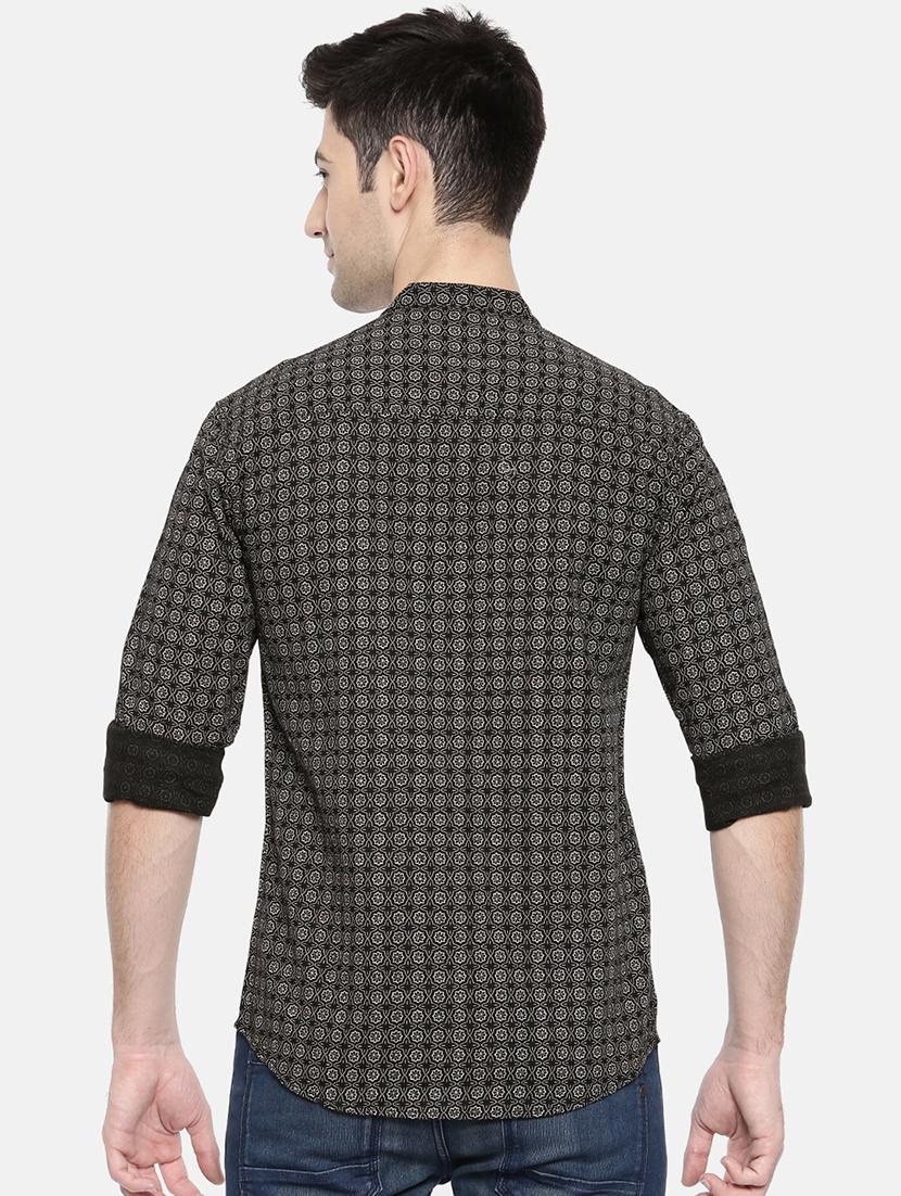 black cotton casual shirt - 15731557 - Zoom Image - 3